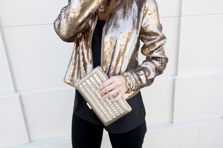 Gold Sequin Blazer