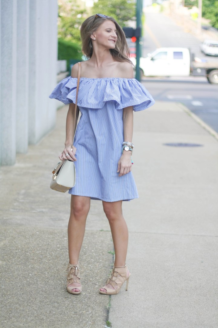 Brunch in a Cold Shoulder Dress