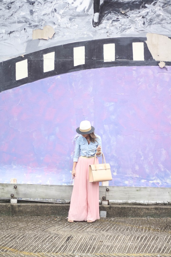 Pink Pant & Chambray Shirt