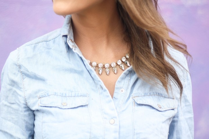 Pink Pant & Chambray Shirt