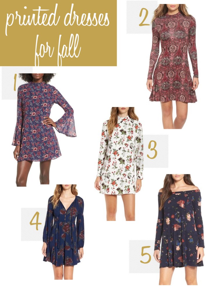 Printed Dresses for Fall
