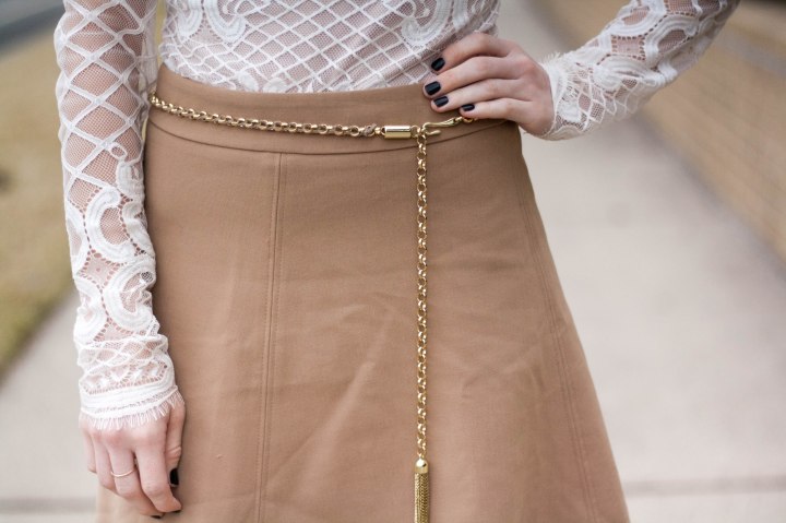 Lace Bodysuit & Short Skirt
