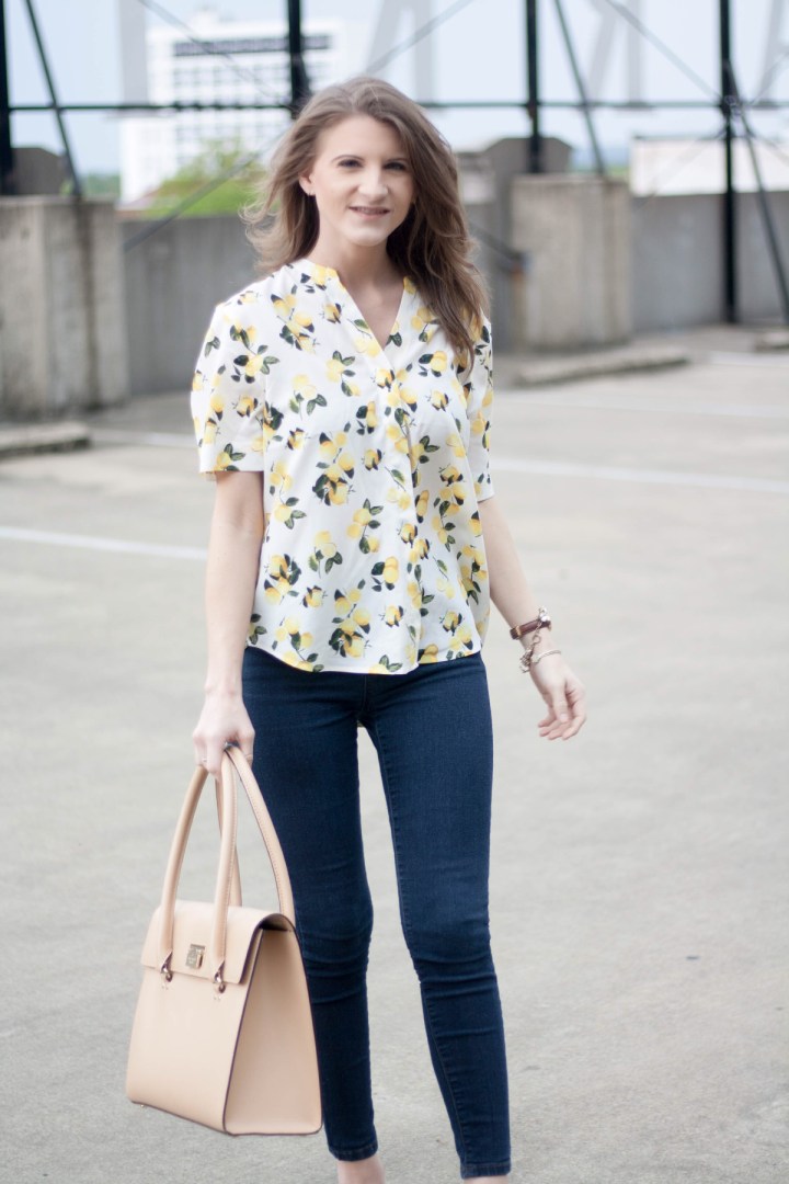 Lemon Print Blouse