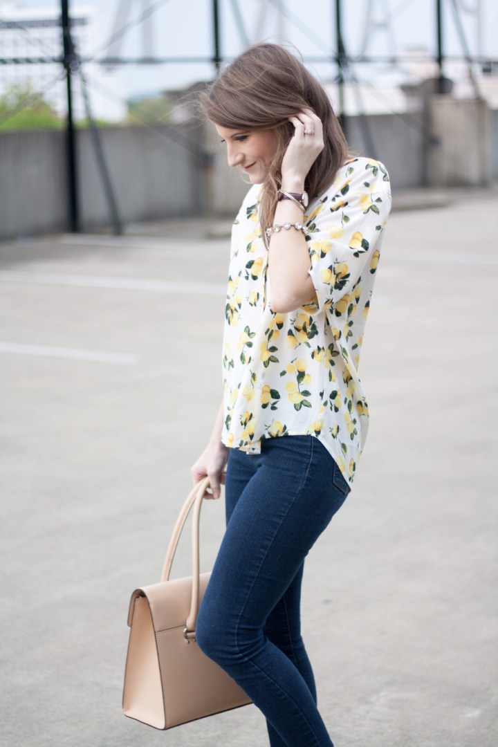 Lemon Print Blouse
