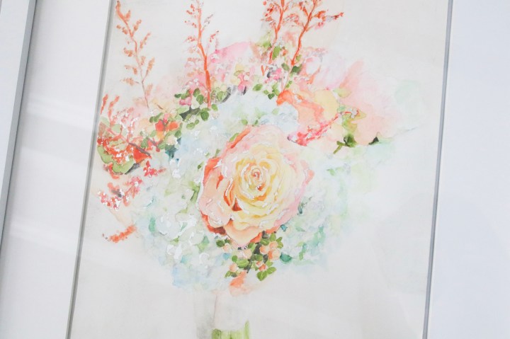 Custom Bridal Bouquet Painting by The Classy Artist