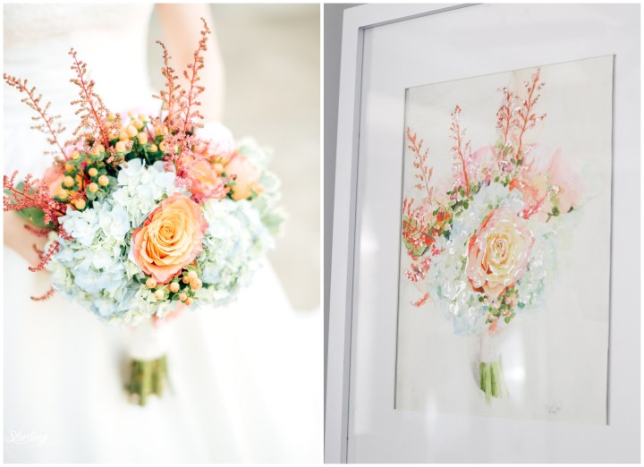 Custom Bridal Bouquet Painting by The Classy Artist