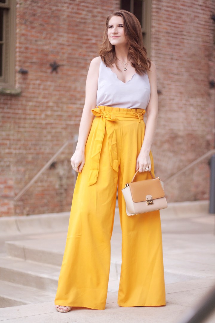 Shein Mustard Wide Leg Pant