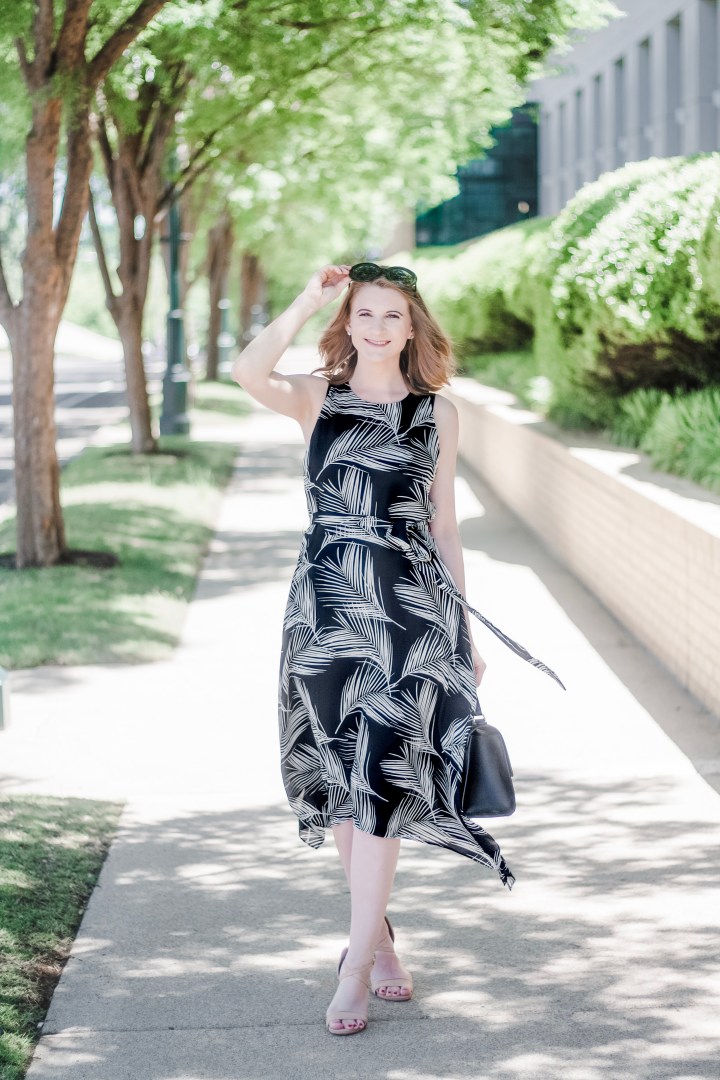 Karen Kane Palm Print Dress